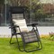 Folding Rattan Zero Gravity Lounge Chair with Removable Head Pillow